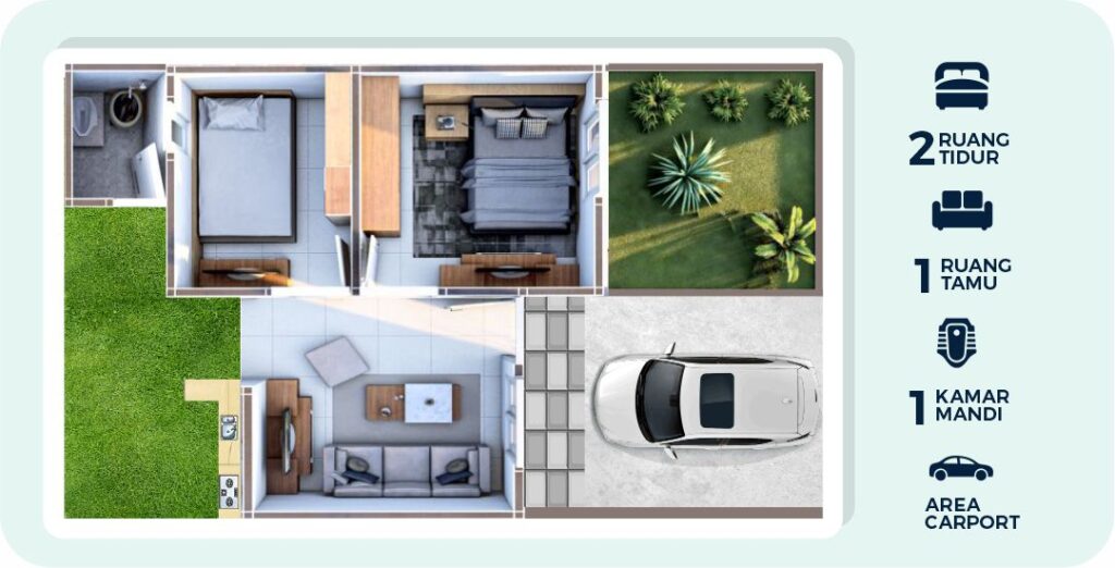 DENAH RUMAH SUBSIDI DEKAT ALUN-ALUN KARANGANYAR 15 MENIT KE SOLO LALUNG