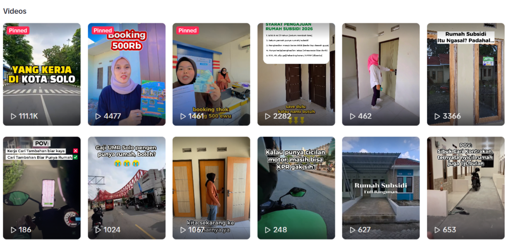 akun tiktok jual perumahan subsidi di soloraya karanganyar sukoharjo boyolali klaten