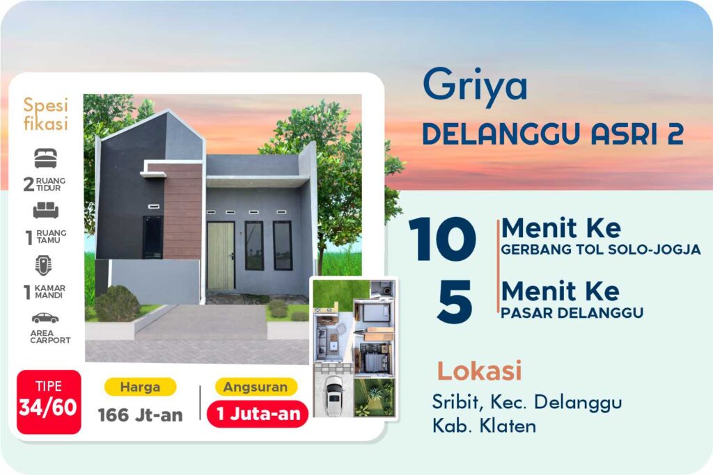 04 DELANGGU RUMAH MURAH SUSBIDI KLATEN DEKAT TOL SOLO-JOGJA