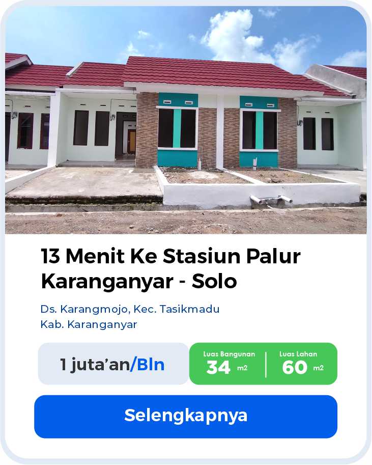 Perumahan subsidi karanganyar karangmojo dekat stasiun palur solo