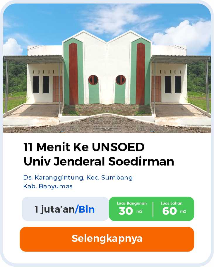 Perumahan subsidi purwokerto dekat UNSOED jendral sudirman