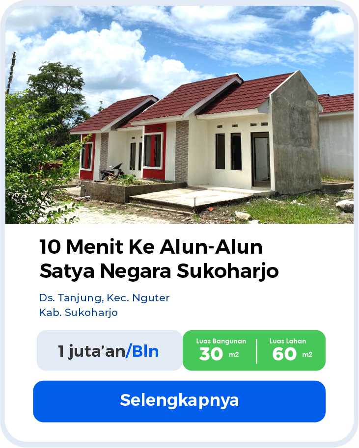 Perumahan subsidi soloraya dekat alun alun sukoharjo